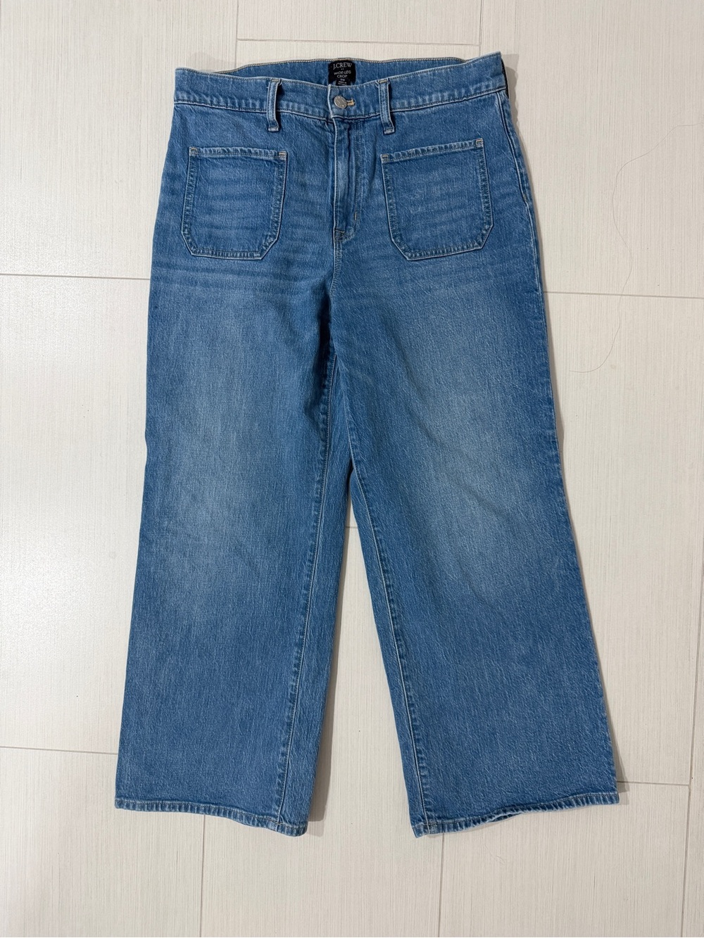 JCrew Classic Wide-Leg Blue Jeans - Women's